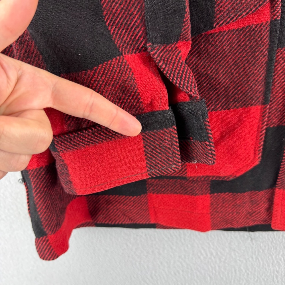 Vintage Pendleton Jacket Mens Large Red Plaid Mackinaw Cruiser 70s - Picture 3 of 15